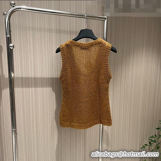 ​Trendy Design Loewe Knit Vest L91527 Brown 2023