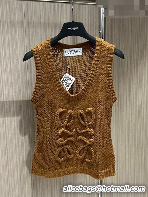 ​Trendy Design Loewe Knit Vest L91527 Brown 2023