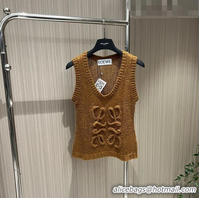 ​Trendy Design Loewe Knit Vest L91527 Brown 2023