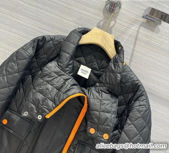 ​Reasonable Price Hermes Quilted Jacket H91426 Black 2023