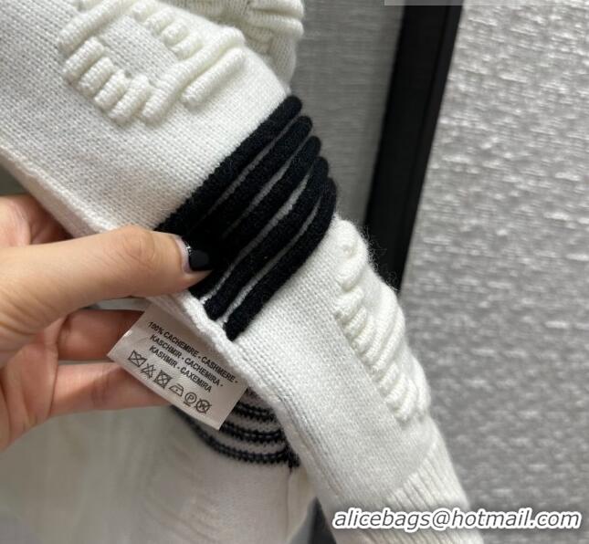 ​Top Quality Hermes Cashmere Cardigan H91532 Black/Whtie 2023