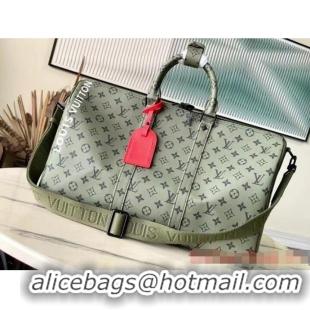 Top Quality Louis Vuitton Keepall Bandouliere 45 M23962 Khaki Green