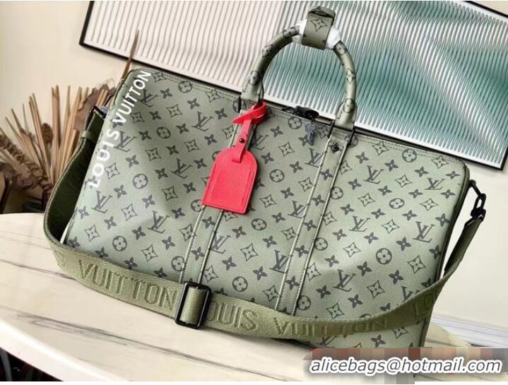 Top Quality Louis Vuitton Keepall Bandouliere 45 M23962 Khaki Green