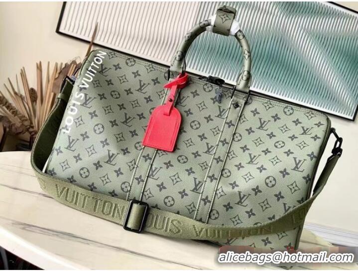 Top Quality Louis Vuitton Keepall Bandouliere 45 M23962 Khaki Green