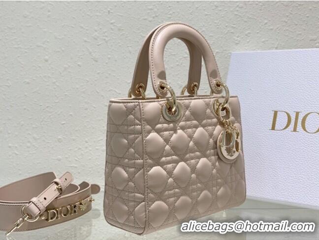 Super Quality Dior Small Lady Dior My ABCDior Bag in Sand-Colored Cannage Lambskin CD3013 2023