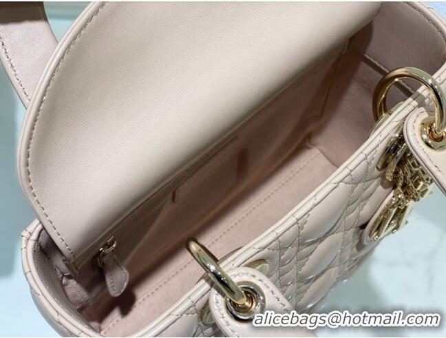 Super Quality Dior Small Lady Dior My ABCDior Bag in Sand-Colored Cannage Lambskin CD3013 2023