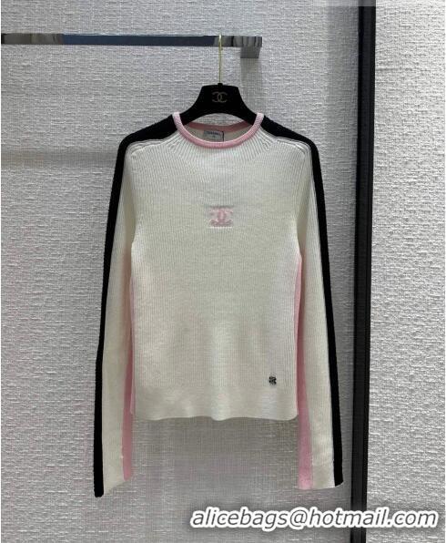 Top Quality Chanel Wool Sweater CH101905 White 2023