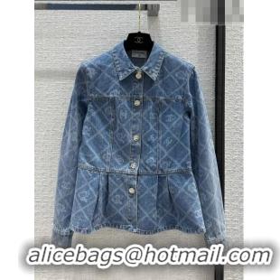 Top Grade Chanel Denim Jacket CH101906 Blue 2023