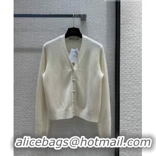 Luxury Cheap Dior Cashmere Cardigan D102002 White 2023