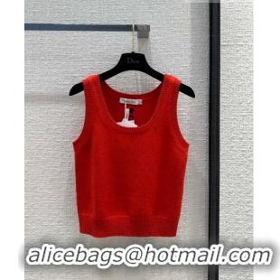 Unique Grade Dior Cashmere Vest D102003 Red 2023