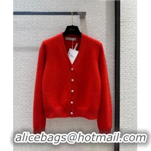 Buy Discount Dior Cashmere Cardigan D102006 Red 2023