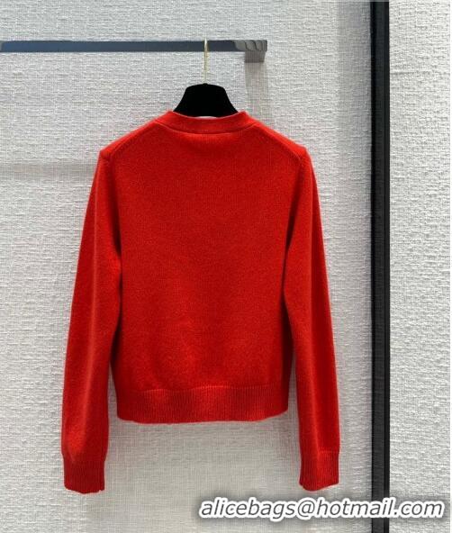 Buy Discount Dior Cashmere Cardigan D102006 Red 2023