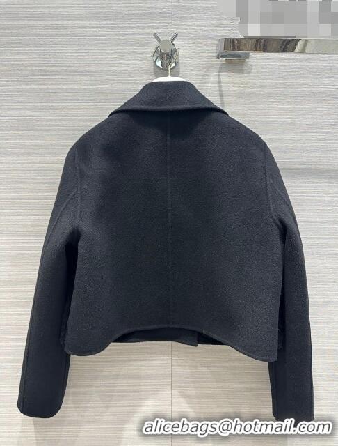 Buy Inexpensive Prada Cashmere Short Coat P102010 Black 2023