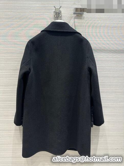 Promotional Prada Cashmere Coat P102009 Black 2023