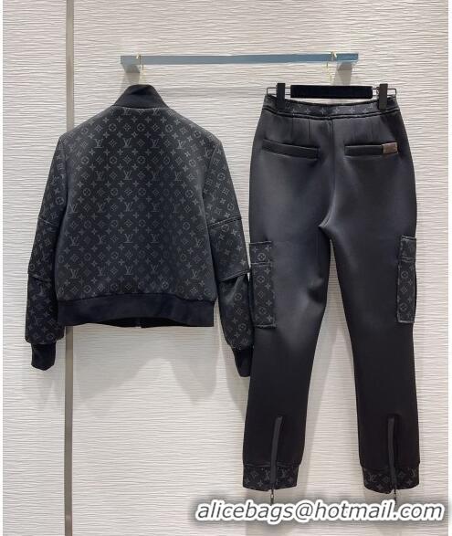 Buy Cheap Louis Vuitton Monogram Jacket and Pants LV102012 Black 2023