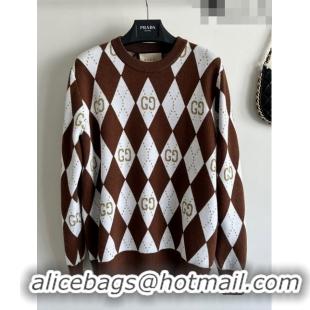 ​Luxurious Grade Gucci Wool & Cashmere Sweater G101922 Brown 2023