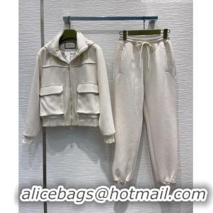 Reasonable Price Gucci Jacket and Pants G102015 Beige 2023