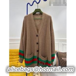 ​Grade Design Gucci Knit Cardigan G102017 Brown 2023