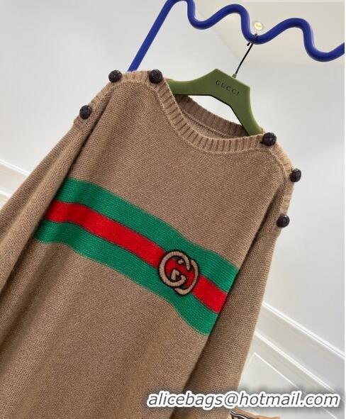 ​Lower Price Gucci Knit Sweater G102017 Brown 2023