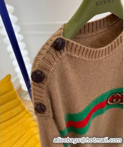 ​Lower Price Gucci Knit Sweater G102017 Brown 2023