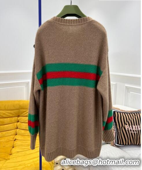 ​Lower Price Gucci Knit Sweater G102017 Brown 2023