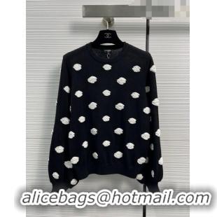 Super Quality Chanel Camellia Sweater CH102018 Black 2023