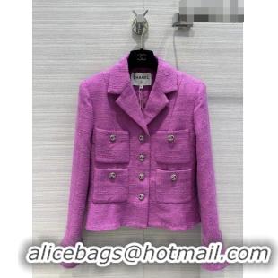 Low Cost Chanel Tweed Jacket CH102036 Pink 2023