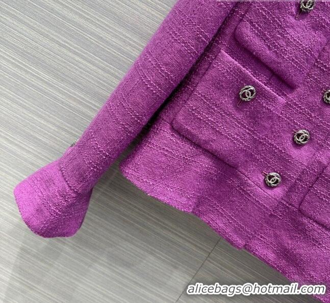 Low Cost Chanel Tweed Jacket CH102036 Pink 2023