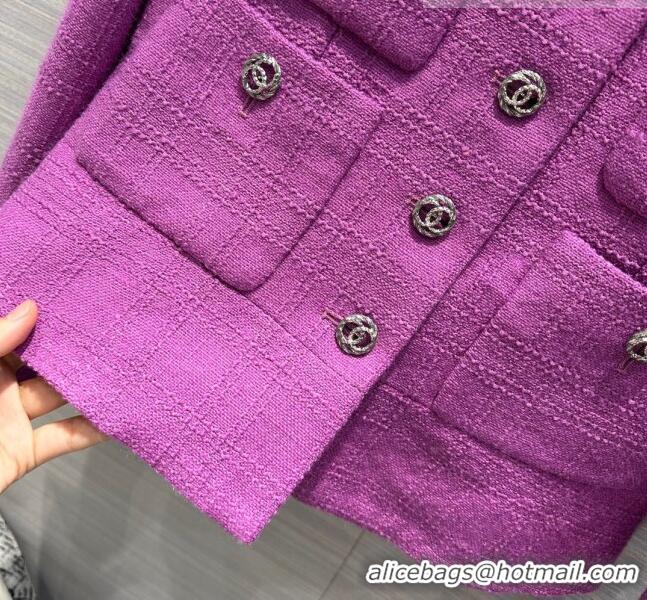 Low Cost Chanel Tweed Jacket CH102036 Pink 2023