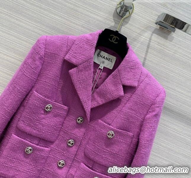 Low Cost Chanel Tweed Jacket CH102036 Pink 2023