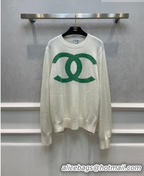 Popular Style Chanel Cashmere & Wool Sweater CH102040 White 2023