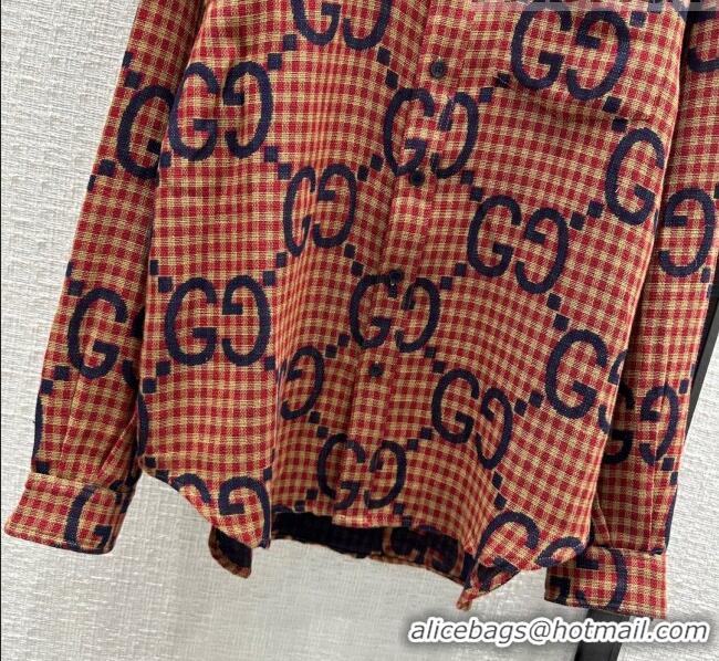 Low Cost Gucci GG Shirt G102042 Red 2023