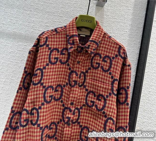 Low Cost Gucci GG Shirt G102042 Red 2023