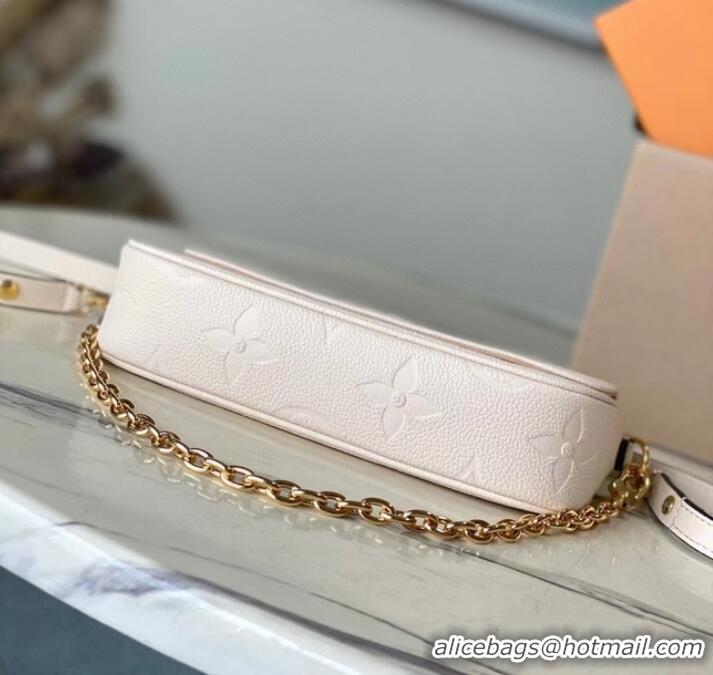 Top Quality Louis Vuitton Monogram Empreinte Wallet On Chain Ivy M82211 White