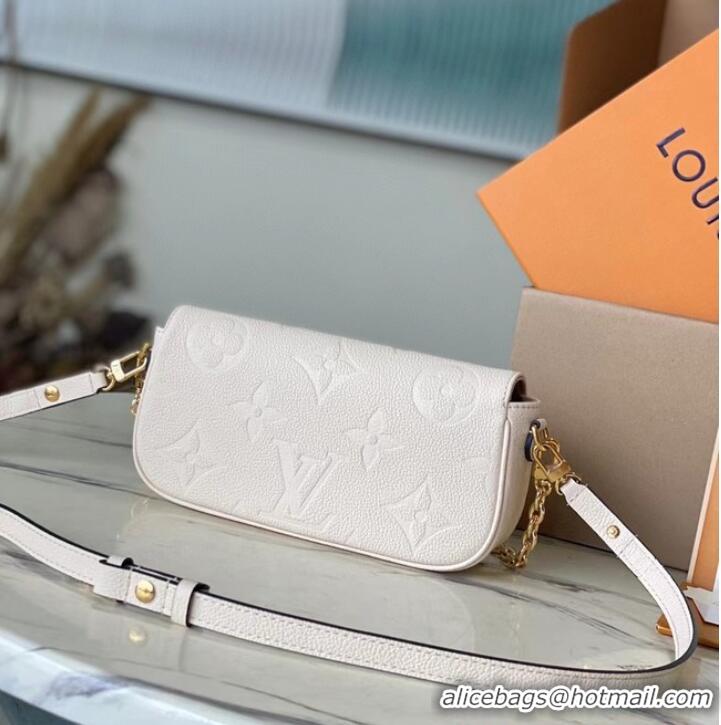 Top Quality Louis Vuitton Monogram Empreinte Wallet On Chain Ivy M82211 White