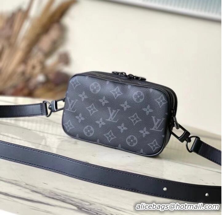 Best Price Louis Vuitton Monogram Eclipse coated canvas Nano Alpha M82544 black