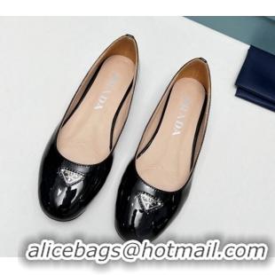 Grade Quality Prada Patent Leather ballerinas Flat Black 725065