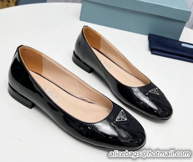 Grade Quality Prada Patent Leather ballerinas Flat Black 725065