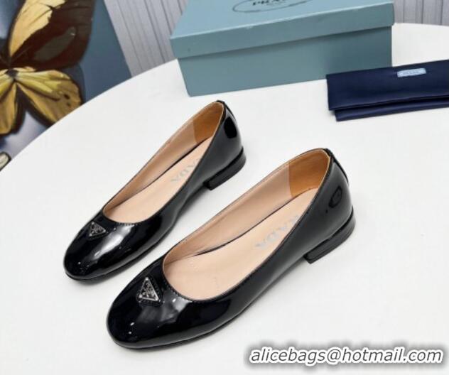 Grade Quality Prada Patent Leather ballerinas Flat Black 725065