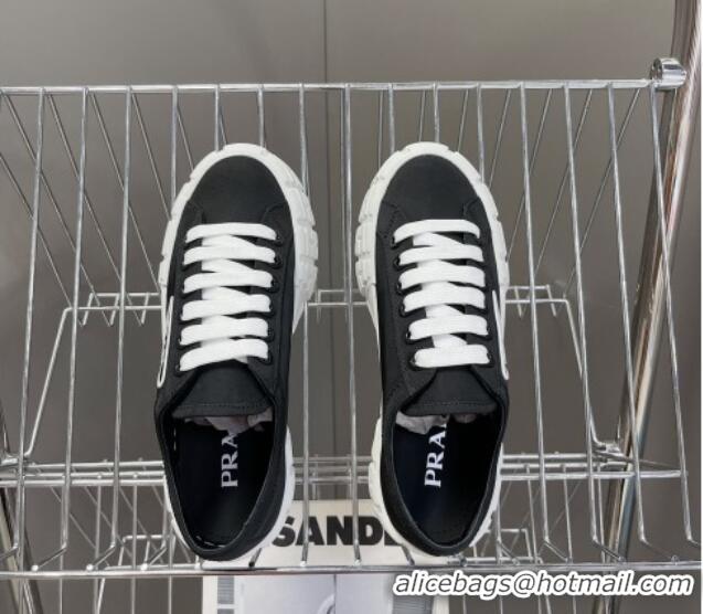 Unique Discount Prada Nylon Platform Sneakers 5cm Black 805013