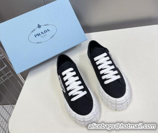 Unique Discount Prada Nylon Platform Sneakers 5cm Black 805013