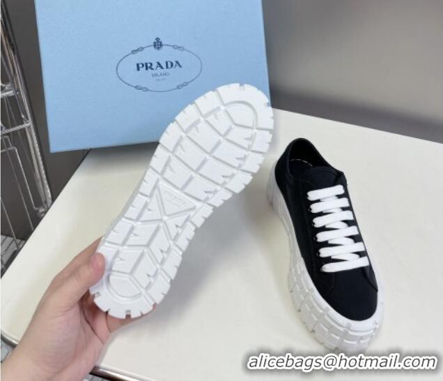 Unique Discount Prada Nylon Platform Sneakers 5cm Black 805013