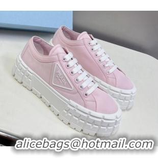 Discount Fashion Prada Nylon Platform Sneakers 5cm Light Pink 805014