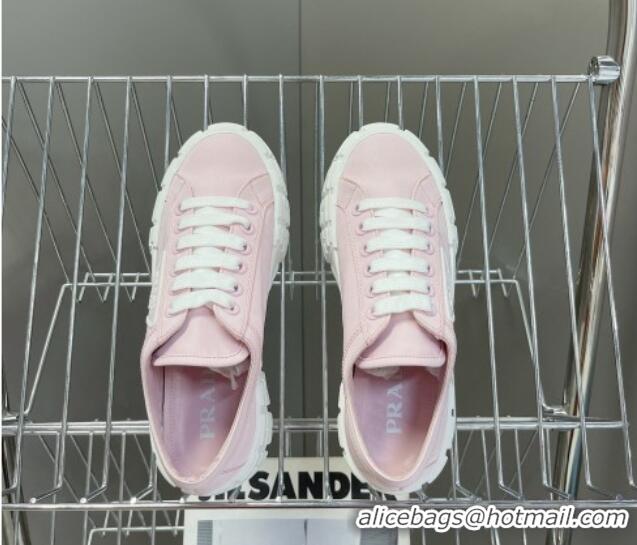 Discount Fashion Prada Nylon Platform Sneakers 5cm Light Pink 805014