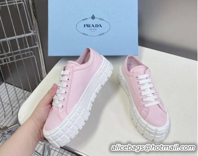 Discount Fashion Prada Nylon Platform Sneakers 5cm Light Pink 805014