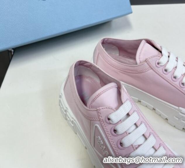 Discount Fashion Prada Nylon Platform Sneakers 5cm Light Pink 805014