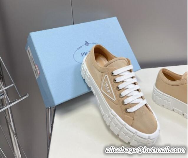 Shop Duplicate Prada Nylon Platform Sneakers 5cm Beige 805015