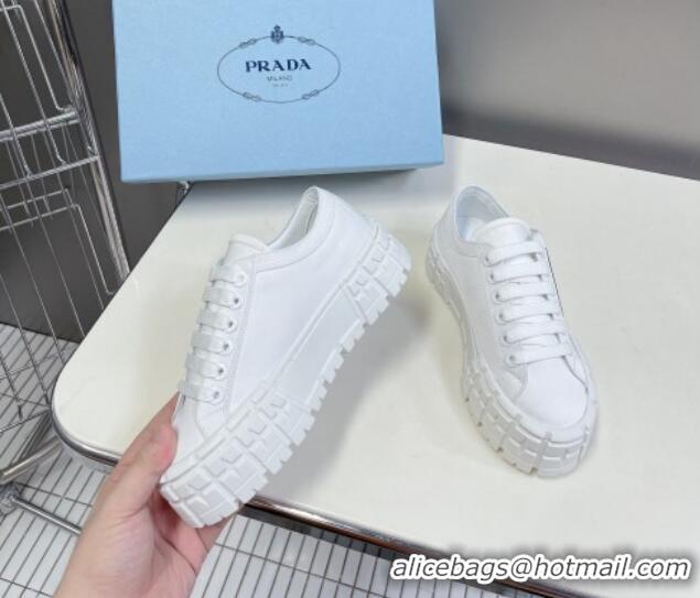 Grade Quality Prada Nylon Platform Sneakers 5cm White 805018