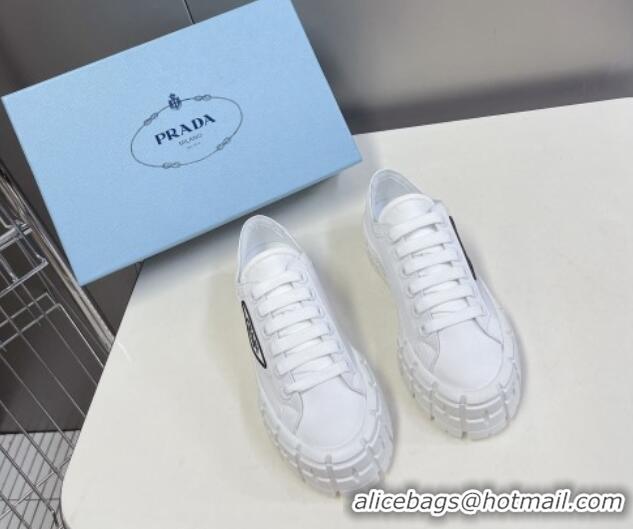 Grade Quality Prada Nylon Platform Sneakers 5cm White 805018