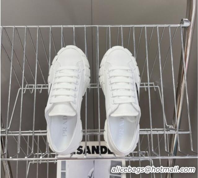 Grade Quality Prada Nylon Platform Sneakers 5cm White 805018